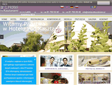 Tablet Screenshot of hotelpodkasztanami.pl